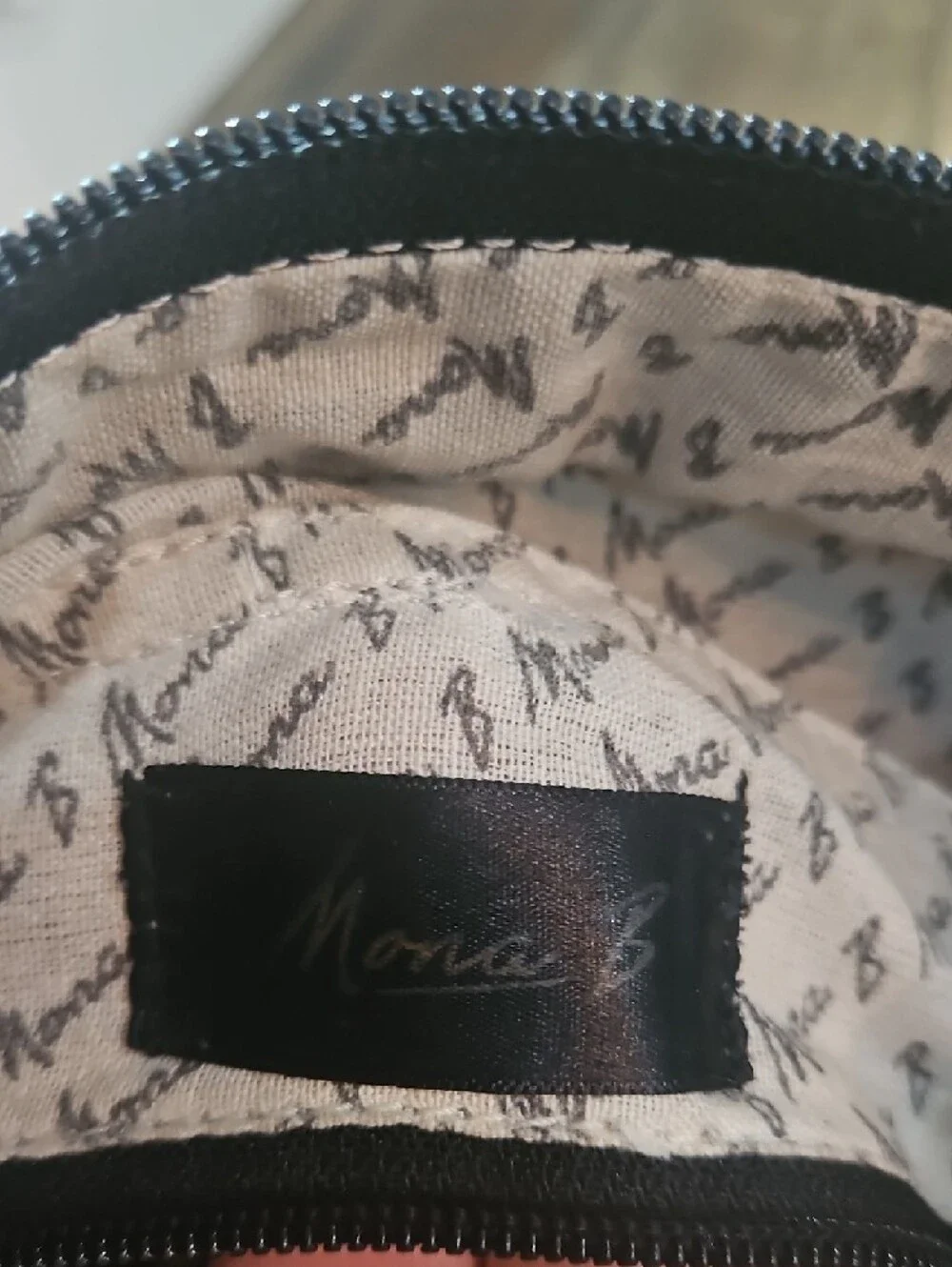 Mona B Canvas Crossbody Bag with Brown Suede Accents